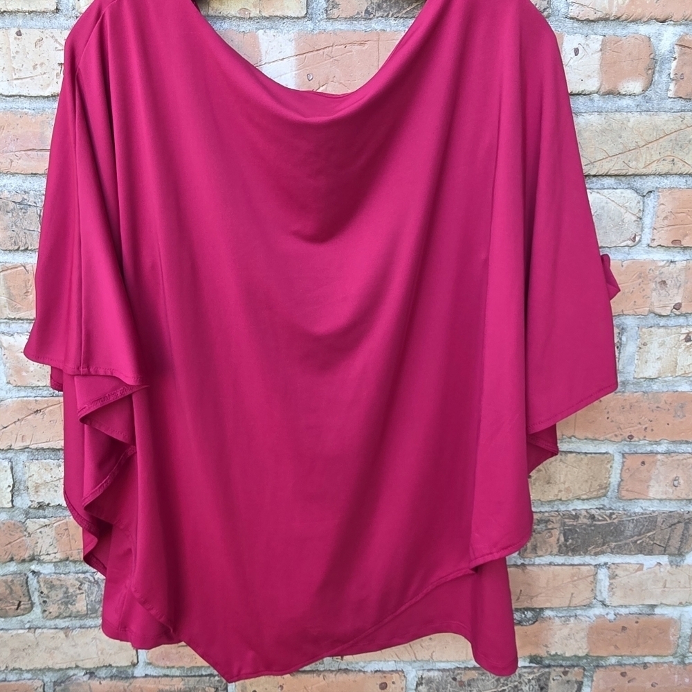 Adrianna Papell Red Embellished Blouse - Picture 3 of 14